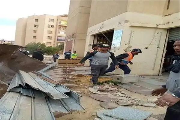 حملات متتالية بجهاز حدائق أكتوبر لإزالة الإشغالات والمخالفات