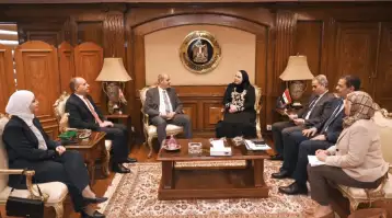 وزيرة التجارة والصناعة تلتقى نظيريها الليبي والاردنى لبحث اخر مستجدات الشأن الاقتصادي
