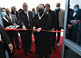 وزيرة التجارة والصناعة تفتتح المبنى الجديد لمعامل الفحص بهيئة الرقابة على الصادرات