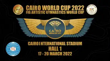 الكشف عن شعار بطولة كأس العالم للجمباز الفني القاهرة 2022
