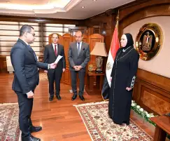 وزيرة التجارة والصناعة تشهد مراسم القسم القانوني لدفعة جديدة من الملحقين التجاريين