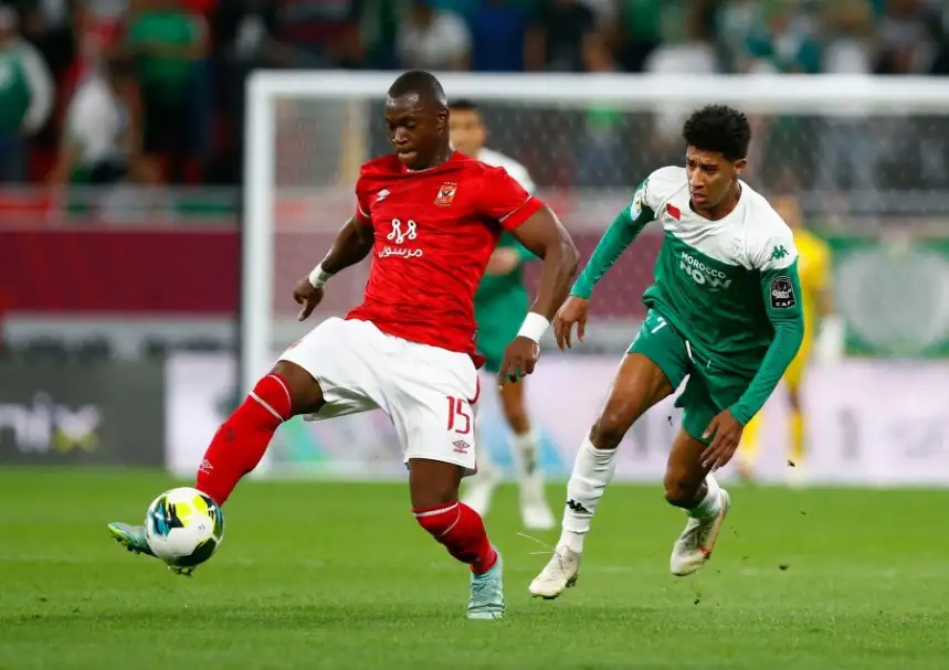 نهاية المباراة.. ذهاب دور ربع النهائي من أبطال إفريقيا.. الأهلي (2×1) الرجاء المغربي
