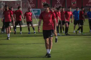 تدريبات استشفائية للاعبي الأهلي المشاركين في مباراة فيوتشر