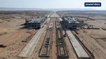 النقل تنشر أحدث صور لأعمال تنفيذ جسر الخط الأول من مشروع القطار الكهربائي السريع