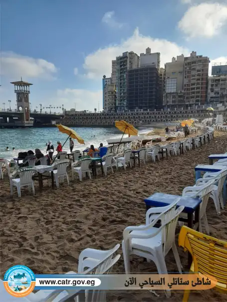سياحة ومصايف الإسكندرية: نسبة الإشغال في الشواطئ 30%.. والأجواء مستقرة