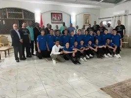 بعثة ناشئي اليد تلبي دعوة سفارة مصر في رواندا على العشاء بحضور رئيس الاتحاد الأفريقي
