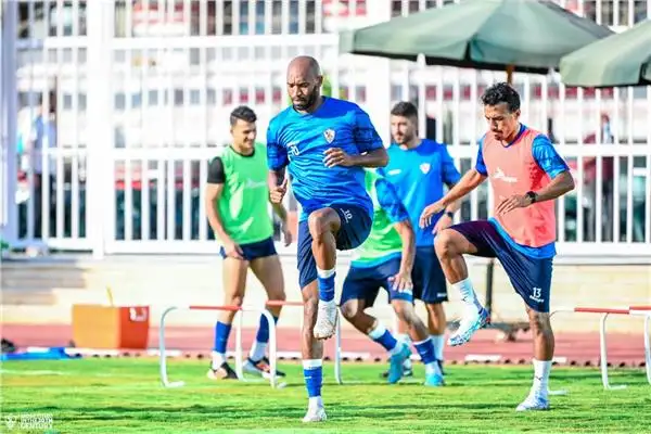 فقرة بدنية خاصة للاعبي الزمالك استعدادا لمواجهة بطل تشاد
