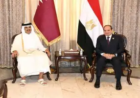 السيسي وتميم يعقدان مباحثات منفردة لزيادة الاستثمارات القطرية في مصر