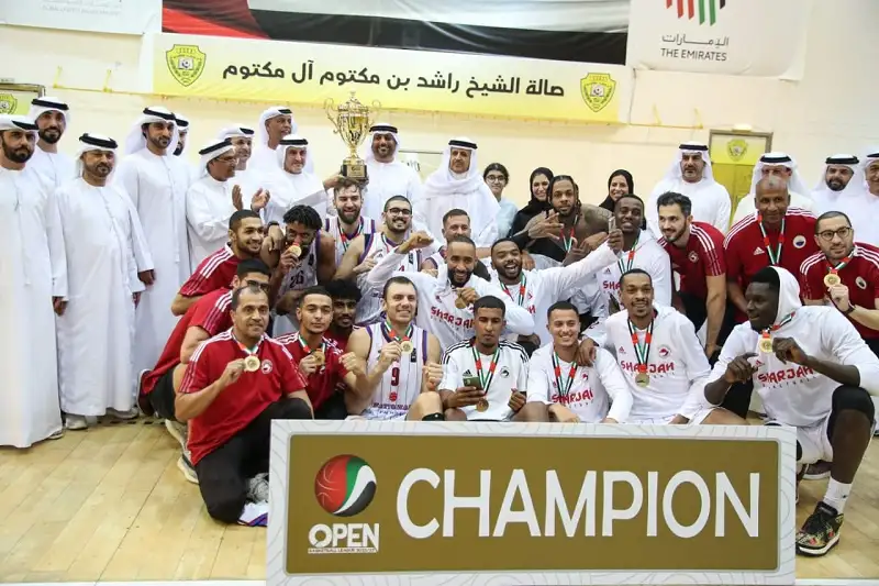 فريق نادي الشارقة يتوج بطلًا لكأس الاتحاد لكرة السلة للمرة الثانية على التوالي