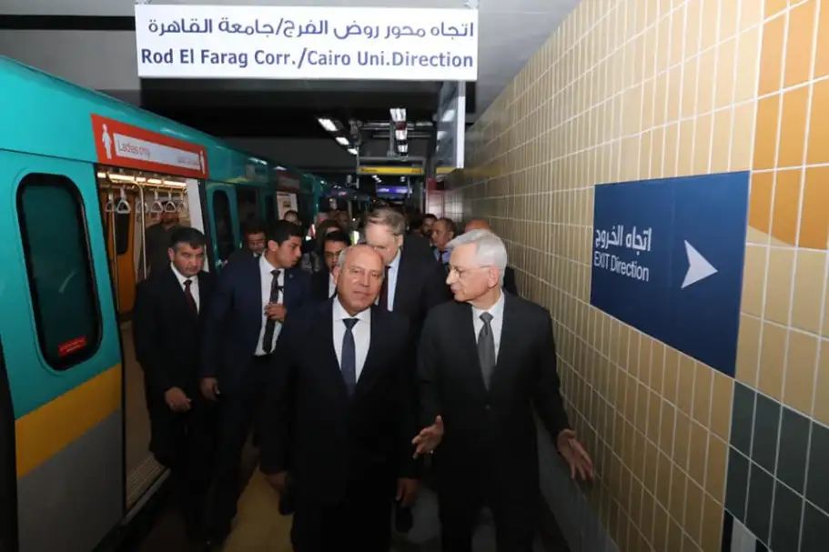 وزير النقل يفتتح محطات مترو الإسعاف وماسبيرو والزمالك والكيت كات أمام الركاب