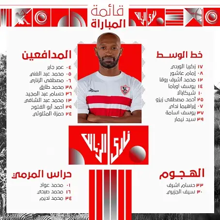 عودة شيكابالا وإمام عاشور.. فيريرا يعلن قائمة الزمالك لمواجهة الحسم أمام بطل بوروندي
