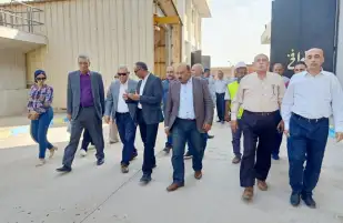 نائب وزير الإسكان يتفقدون محطة معالجة الصرف الصحي بالتل الكبير بالإسماعيلية