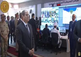 الرئيس السيسي: للمرة الأولى أصبح لمصر قمر صناعي للاتصالات خاص بها