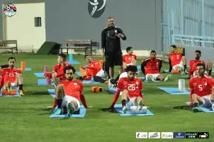 بالصور .. المنتخب يتدرب ببتروسبورت إستعدادا لودية بلجيكا