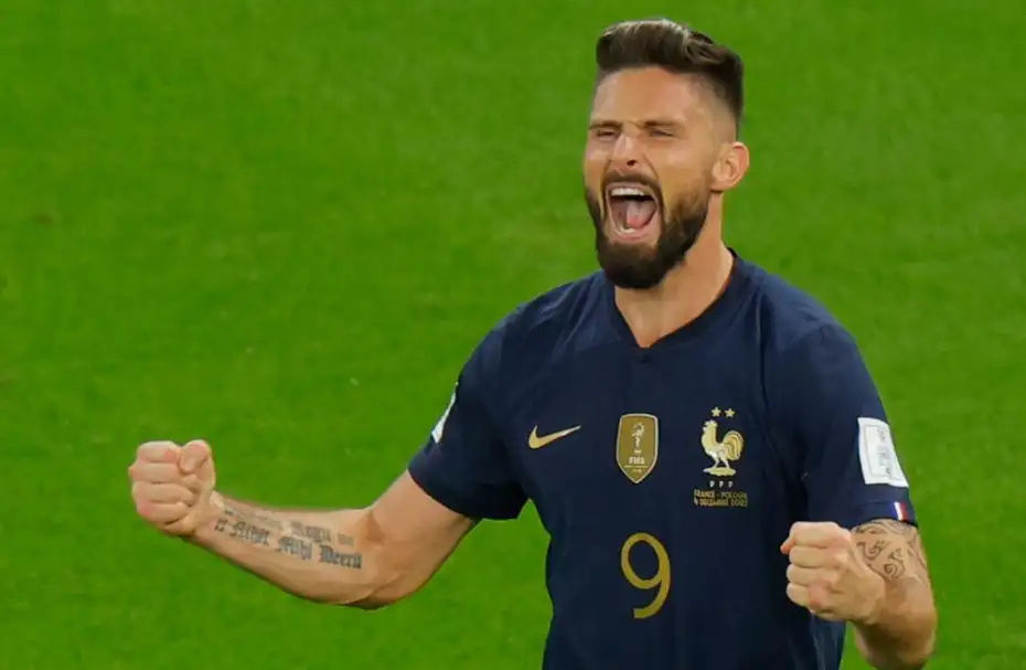 كأس العالم.. جيرو رجل قمة فرنسا وإنجلترا