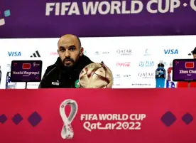 الركراكي: نحلم بتحقيق كأس العالم.. ومباراة فرنسا فرصة لكتابة التاريخ