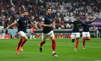 كأس العالم.. المغرب 0 × 2 فرنسا.. راندال مواني يسجل
