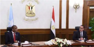 رئيس الوزراء ونظيره الصومالي يترأسان جلسة مباحثات موسعة لتعزيز التعاون بين البلدين