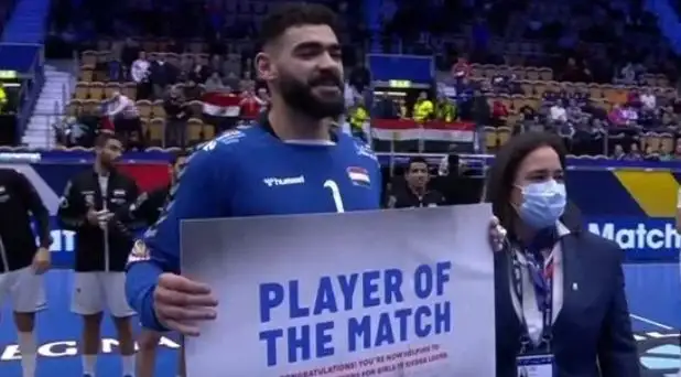 بطولة العالم لليد.. عبد الرحمن حميد رجل مباراة مصر والمغرب