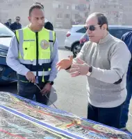 الرئيس السيسي يتفقد مشروعات المحاور والطرق بالجيزة.. خاصة محور الفريق كمال عامر