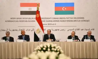 السيسي: نتطلع لتعظيم حجم الاستثمارات المشتركة مع أذربيجان