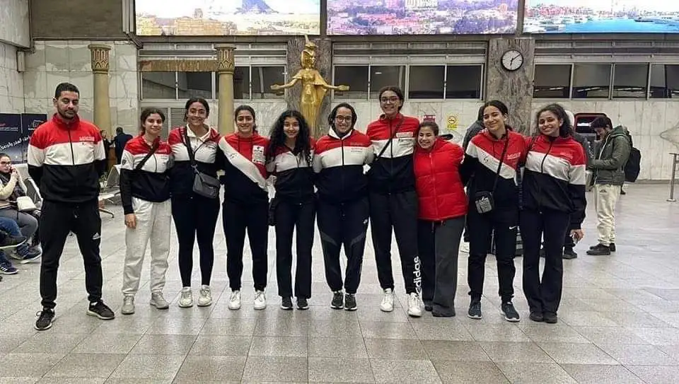 منتخب ناشئات سلاح سيف المبارزة يصل تركيا للمشاركة في كأس العالم