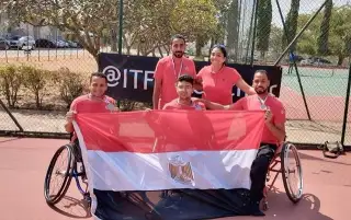 منتخب التنس للكراسي المتحركة رجال يحرز برونزية إفريقيا