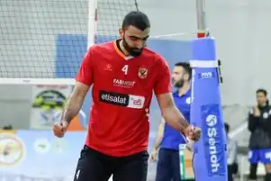 أحمد صلاح يفوز بجائزة أفضل مركز 2 في البطولة العربية للطائرة