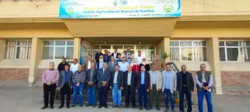 وفد الطاقة الذرية يطلع على الأصناف والسلالات المبشرة للقمح بمحطة بحوث سخا بكفر الشيخ