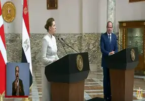 أبرز تصريحات السيسي خلال المؤتمر الصحفي المشترك مع رئيسة وزراء الدنمارك