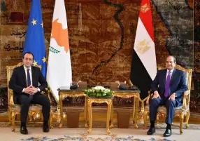 السيسي ورئيس قبرص يتناقشان حول القضايا والملفات ذات الاهتمام المشترك