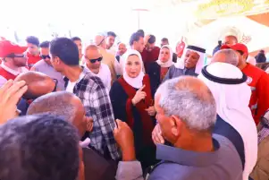 وزيرة التضامن تشارك في افتتاح سباق الهجن بمدينة العريش