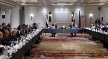 رئيس الوزراء ومستشار النمسا يترأسان مائدة مستديرة مشتركة لمجتمع الأعمال المصري النمساوي