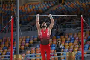 أحمد المراغي يحتل المركز الخامس في كأس العالم للجمباز الفني