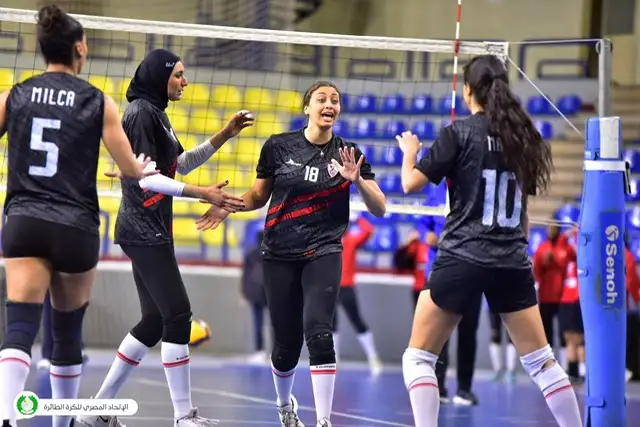 الزمالك يهزم الأهلي ويقترب من التتويج بكأس مصر لسيدات الطائرة