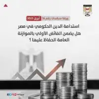التخطيط القومي: المالية تستهدف تخفيض مستوى الدين إلى 79% من الناتج المحلي بحلول 2027