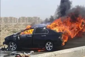السيطرة على حريق سيارة ملاكي بالشيخ زايد