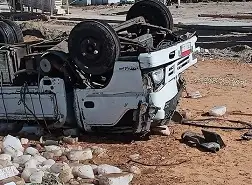 بالأسماء.. إصابة 16 عاملا إثر حادث تصادم على الطريق الدولي في جمصة