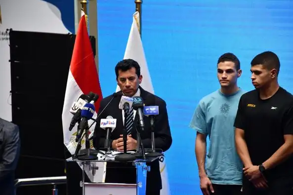 وزير الرياضة:  القيادة السياسية تدعم الابطال الموهوبين فى مختلف الألعاب.