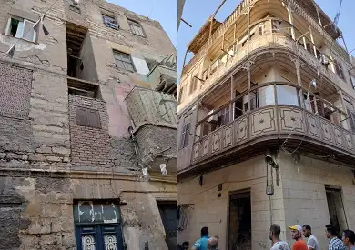 أول رد لمحافظة القاهرة بشأن عقار الخليفة المنهار