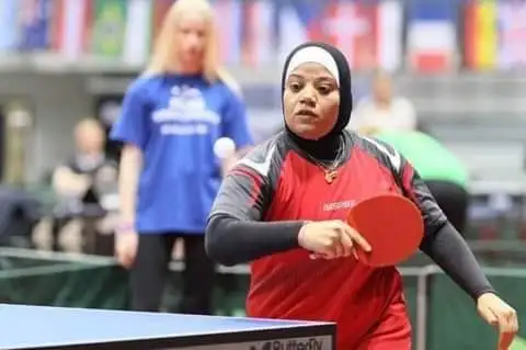 فايزة محمود تتوج بذهبية بطولة السعودية الدولية لتنس الطاولة البارالمبي