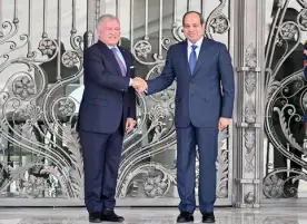 السيسي وملك الأردن يبحثان القضايا الإقليمية والدولية محل الاهتمام المشترك