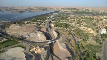 بالصور.. النقل تعلن تقدم أعمال تنفيذ محور بديل خزان أسوان