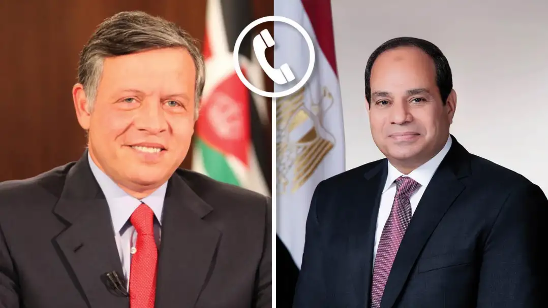 السيسي وملك الأردن يتشاوران حول التصعيد الجاري بين الجانبين الفلسطيني والإسرائيلي