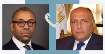 شكري يتلقى اتصالا هاتفيا من نظيره البريطاني لبحث جهود خفض التصعيد في الأراضي الفلسطينية
