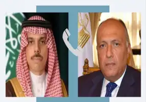 وزير الخارجية ونظيره السعودي يناقشان مخاطر توسيع العمليات العسكرية في غزة