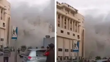 طائرات الاحتلال الإسرائيلي تقصف محيط مستشفى القدس في غزة