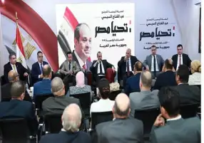 حملة السيسي الانتخابية تستقبل وفدا من نقابة المهن الاجتماعية