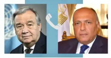 سامح شكري يتلقى اتصالا من سكرتير عام الأمم المتحدة