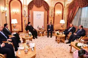 ‎السيسي يلتقي الرئيس الإيراني في الرياض على هامش القمة العربية الإسلامية
